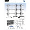 Meuble Mobile Haut de Gamme pour Mur d image 3x3 = 9 Ecrans de 45 à 55 pouces