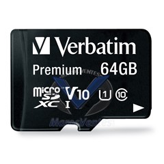 Carte mémoire microSDXC Classe 10 64 GB avec adaptateur