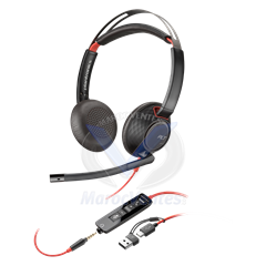 HPPoly Blackwire 5220 Stereo USB-C Headset +3.5mm Plug +USB-C/A Adapter 8X231AA