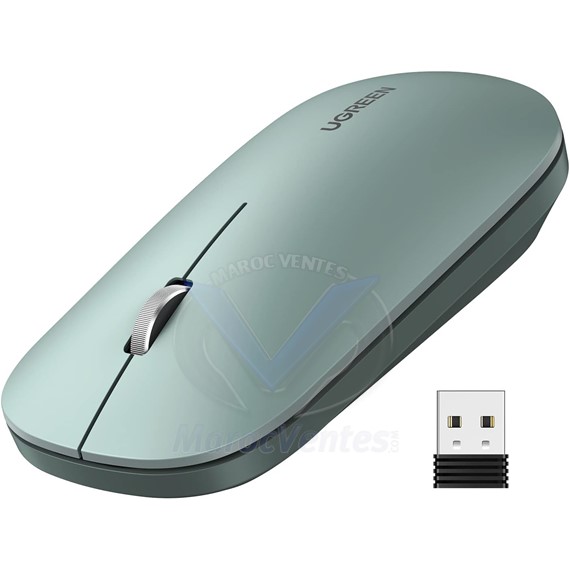 Souris sans Fil 2 4Ghz 10M Vert 90374