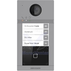 Interphone Vidéo sans Fil avec Lecteur de Badge 4 Boutons D'appel DS-KV8413-WME1(B)