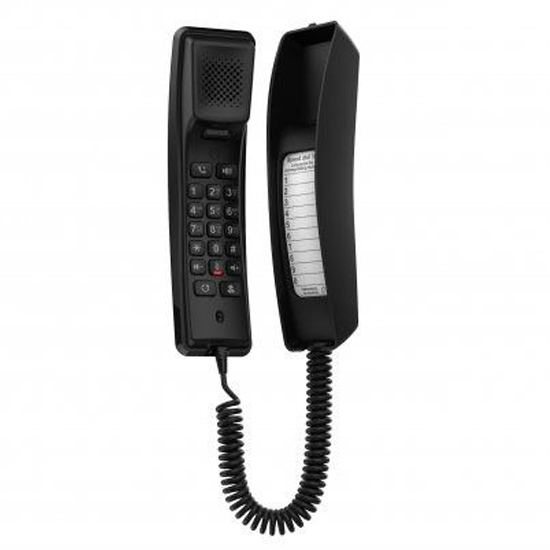 Téléphone IP pour Hôtel Noir 2 Lignes SIP Mural H2U