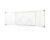 TABLEAU MAGNÉTIQUE BLANC 1.00M X 4.00M AVEC VOLETS LATÉRAUX RABATTABLES 1.00M X 4.00M