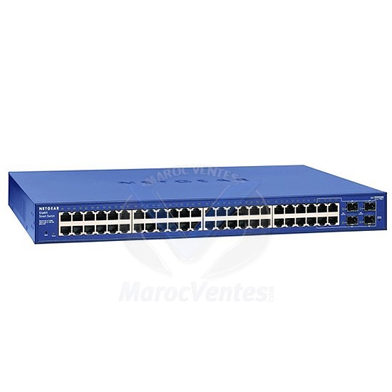 Smart Switch Prosafe Web Manageable 48 ports Gigabit - Niveau 2 - 4 x SFP GS748T